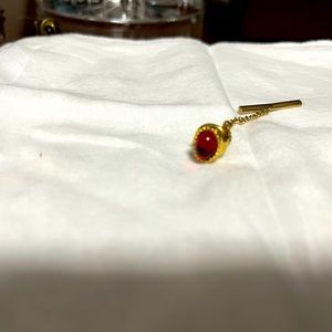Garnet tie pin